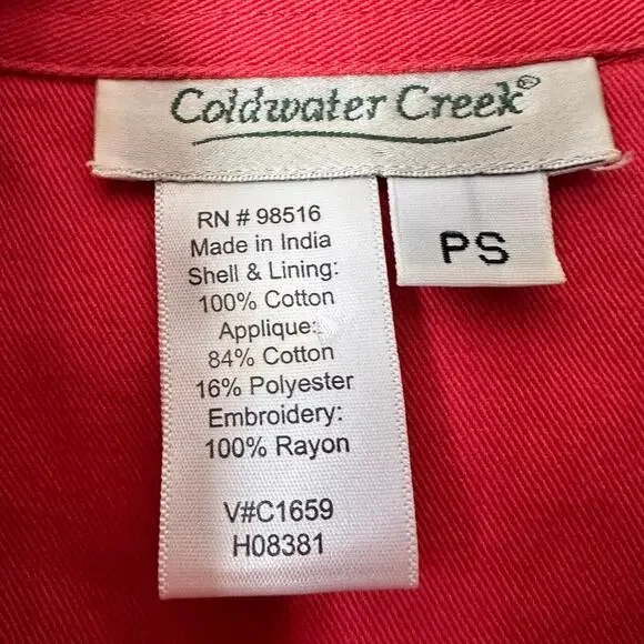 Coldwater Creek Jacket Size Petite Small Embellished Beaded Embroidered Boho - Picture 8 of 13